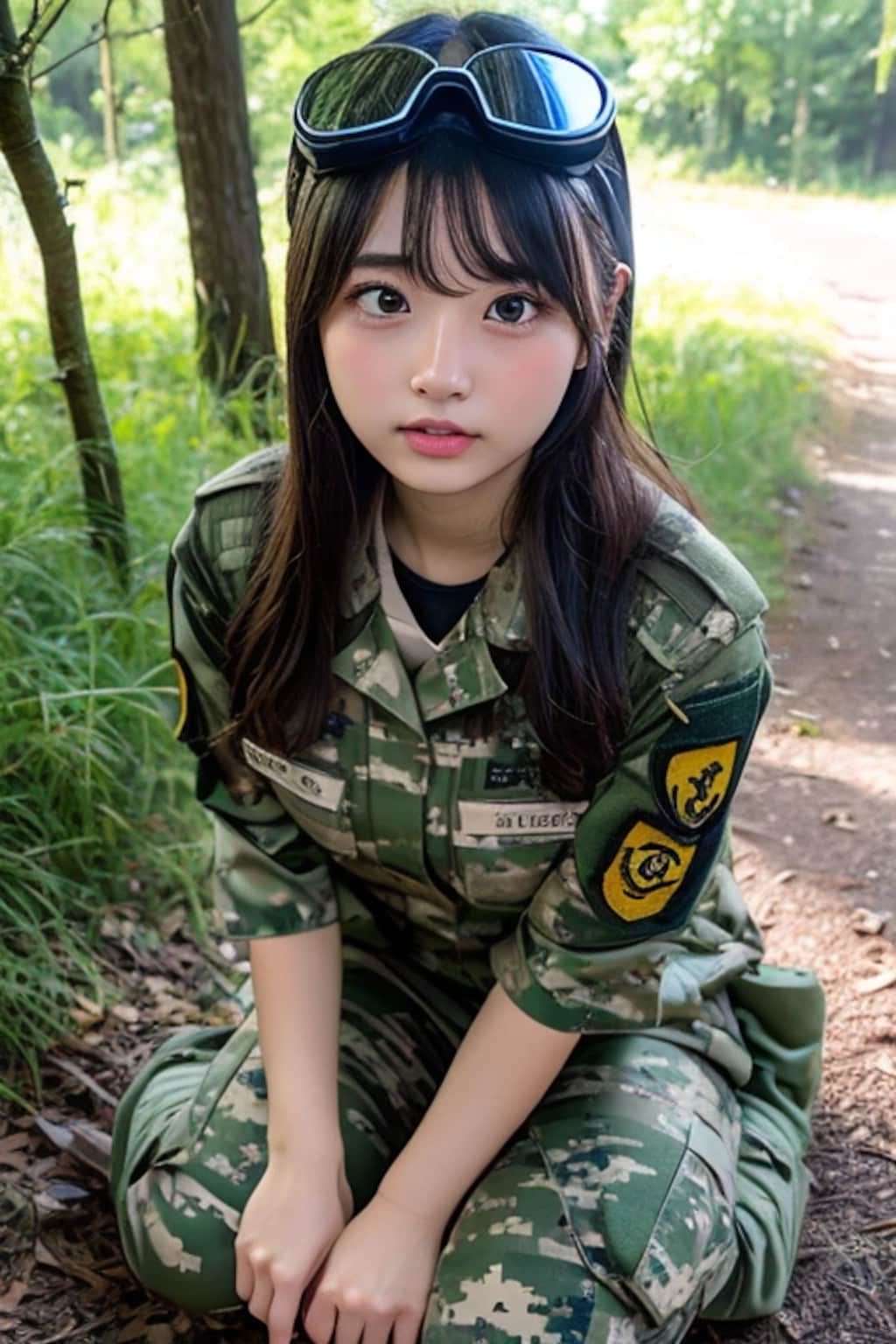 ミリタリー美女。