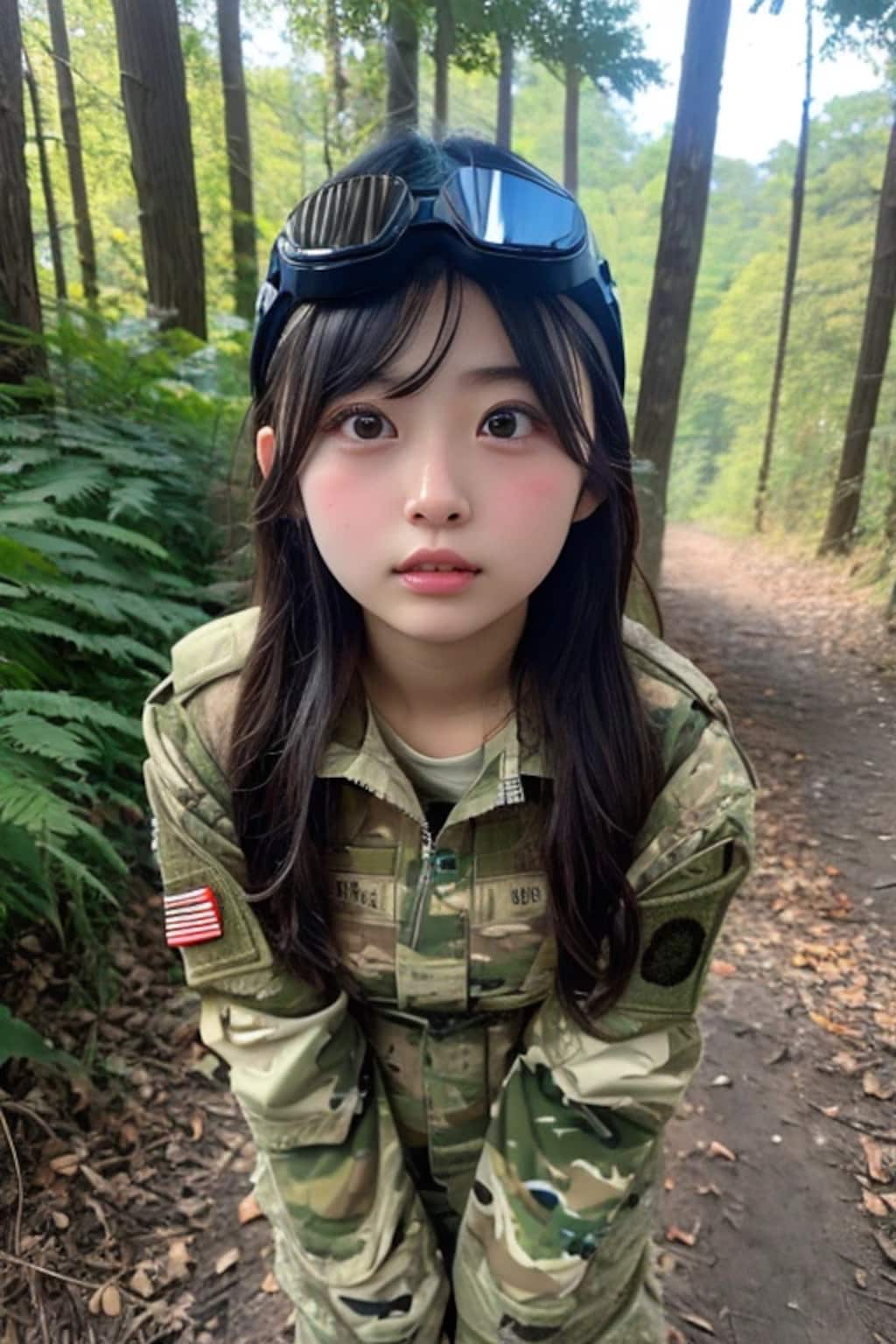 ミリタリー美女。