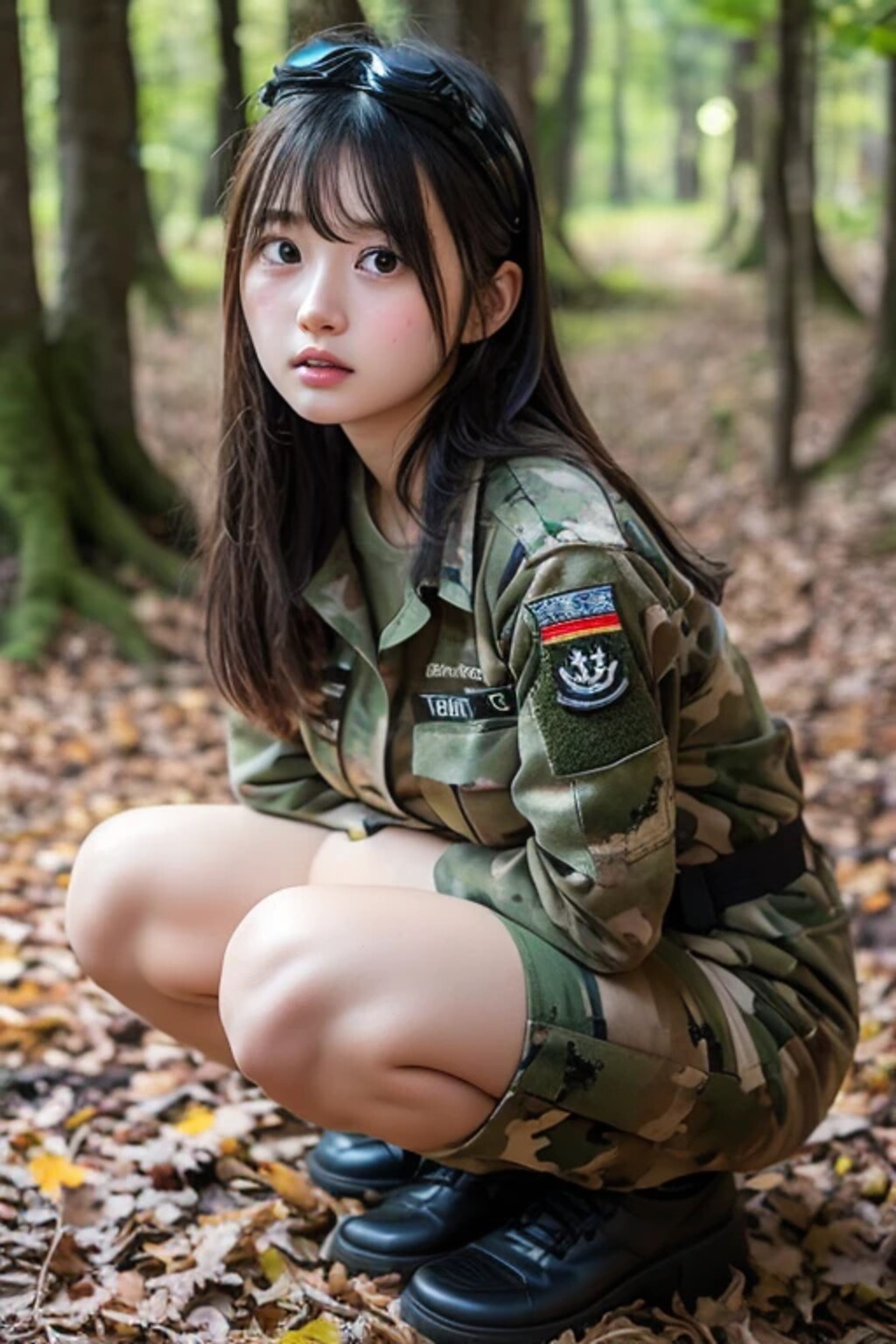 ミリタリー美女。