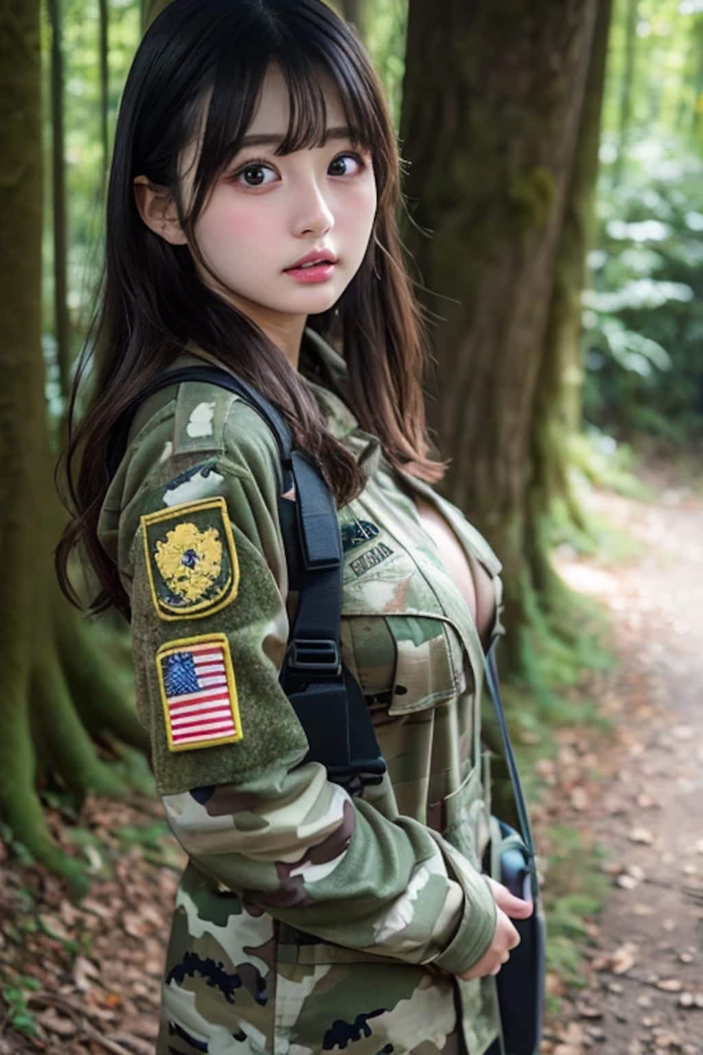 ミリタリー美女。