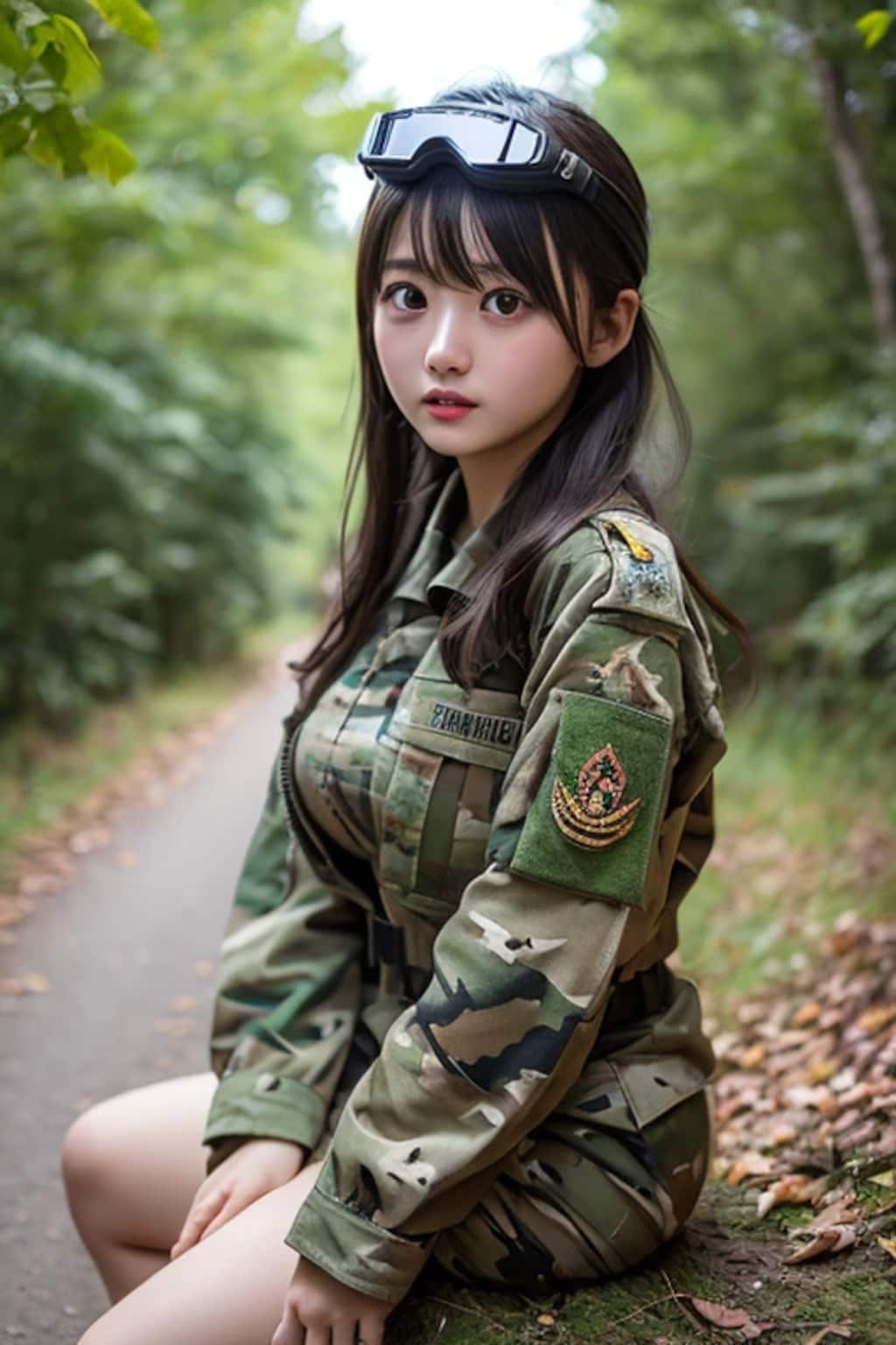 ミリタリー美女。