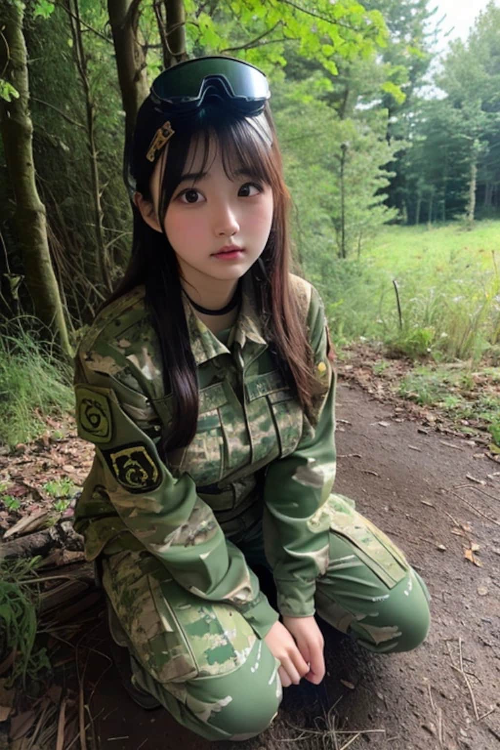 ミリタリー美女。