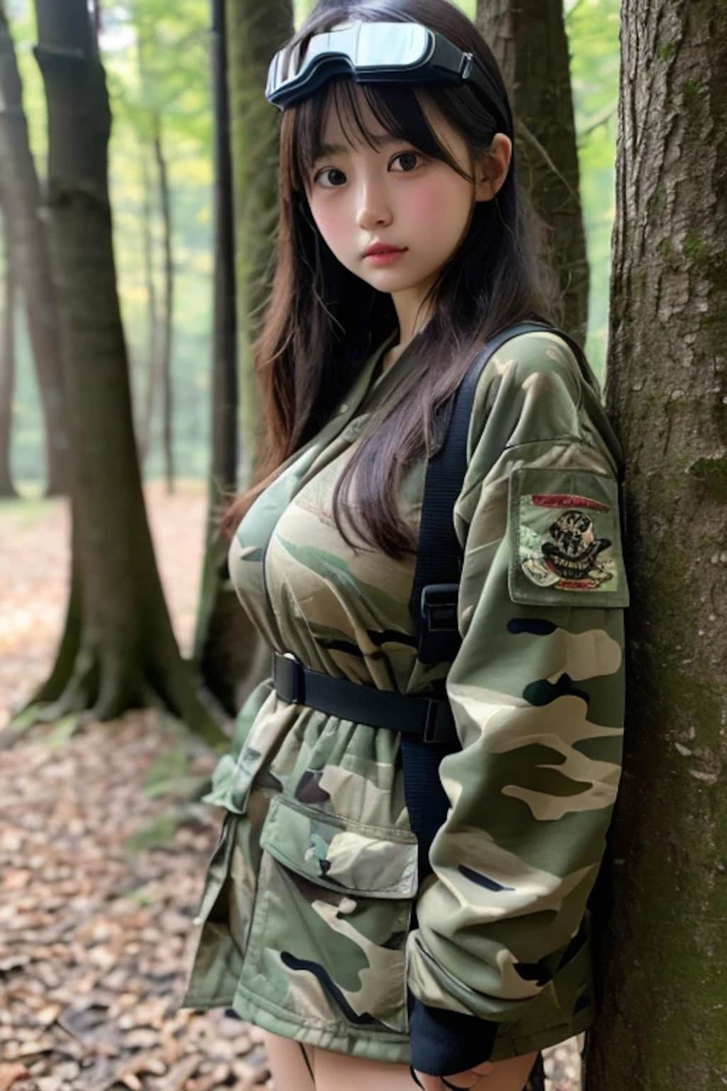 ミリタリー美女。