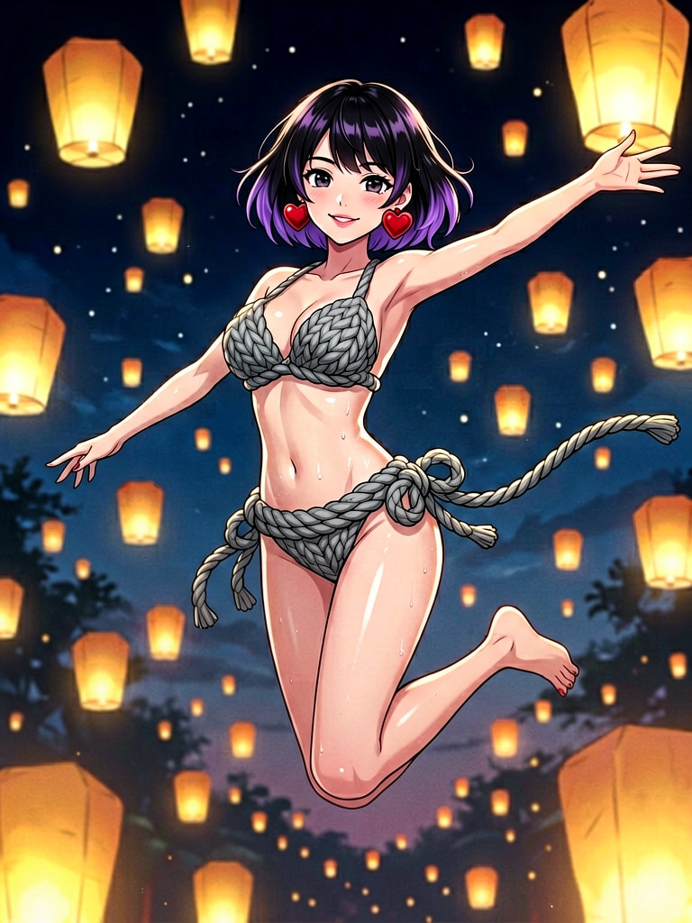 美咲さんランタンフェアにKnot Rope Coutureファッション