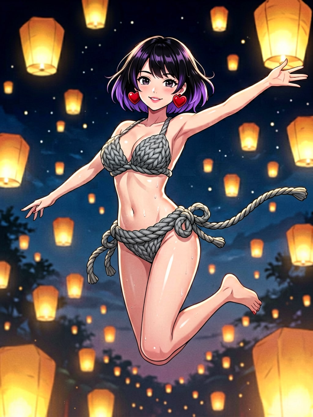美咲さんランタンフェアにKnot Rope Coutureファッション