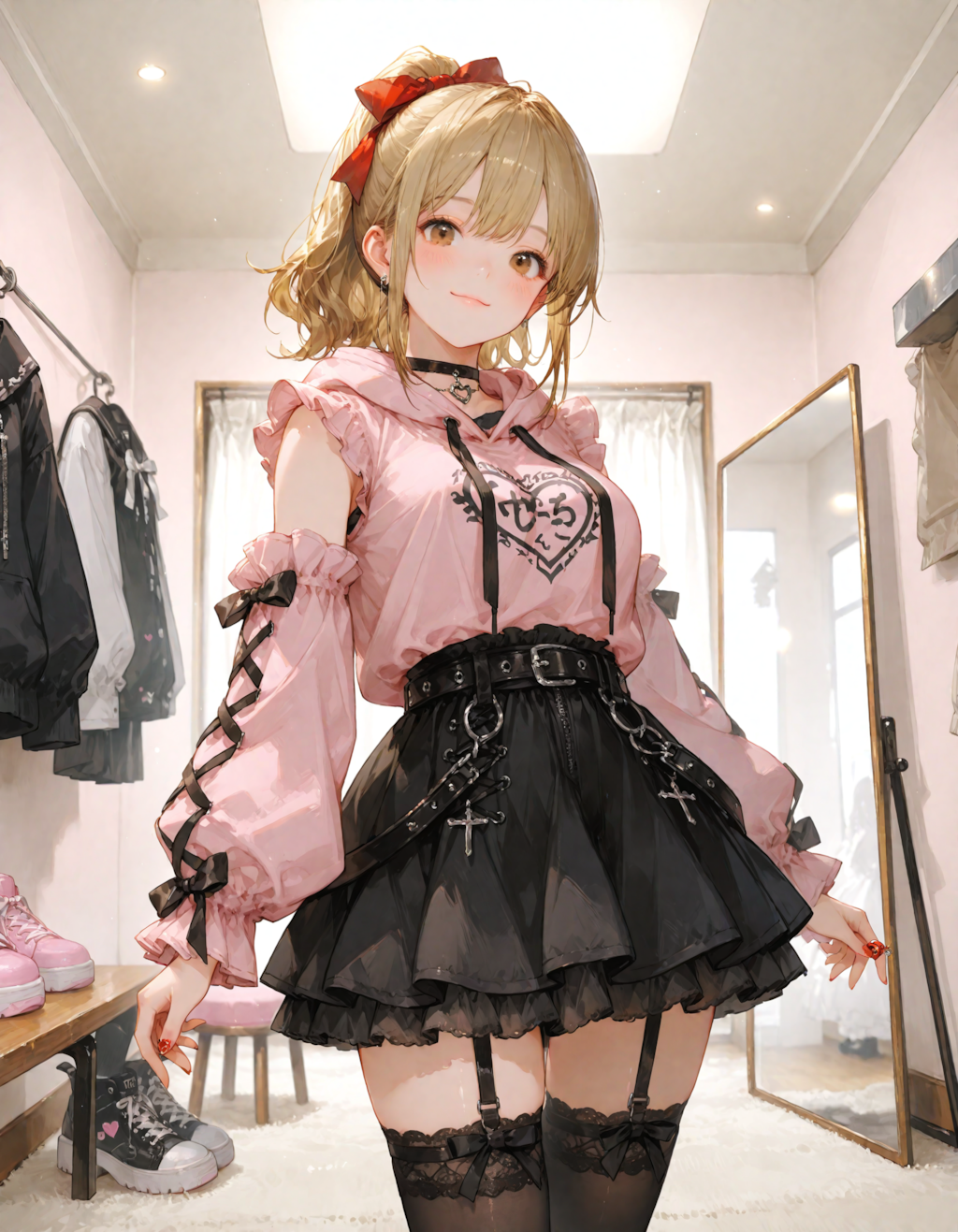 金ポニテちゃん、地雷系を着る