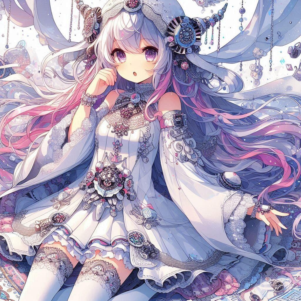 白髪の可愛い女の子【231】