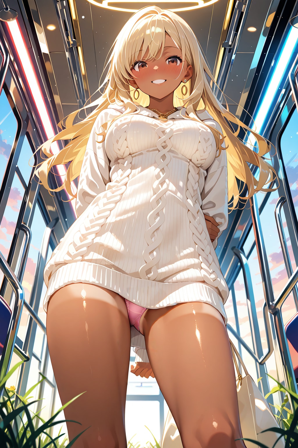 どこ見てんのかな～♡　ニットの完璧着こなしお姉さん