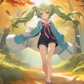 秋の散歩道（pixAI版その2） 4枚目