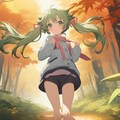 秋の散歩道（pixAI版その2） 3枚目