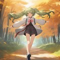 秋の散歩道（pixAI版その2） 2枚目