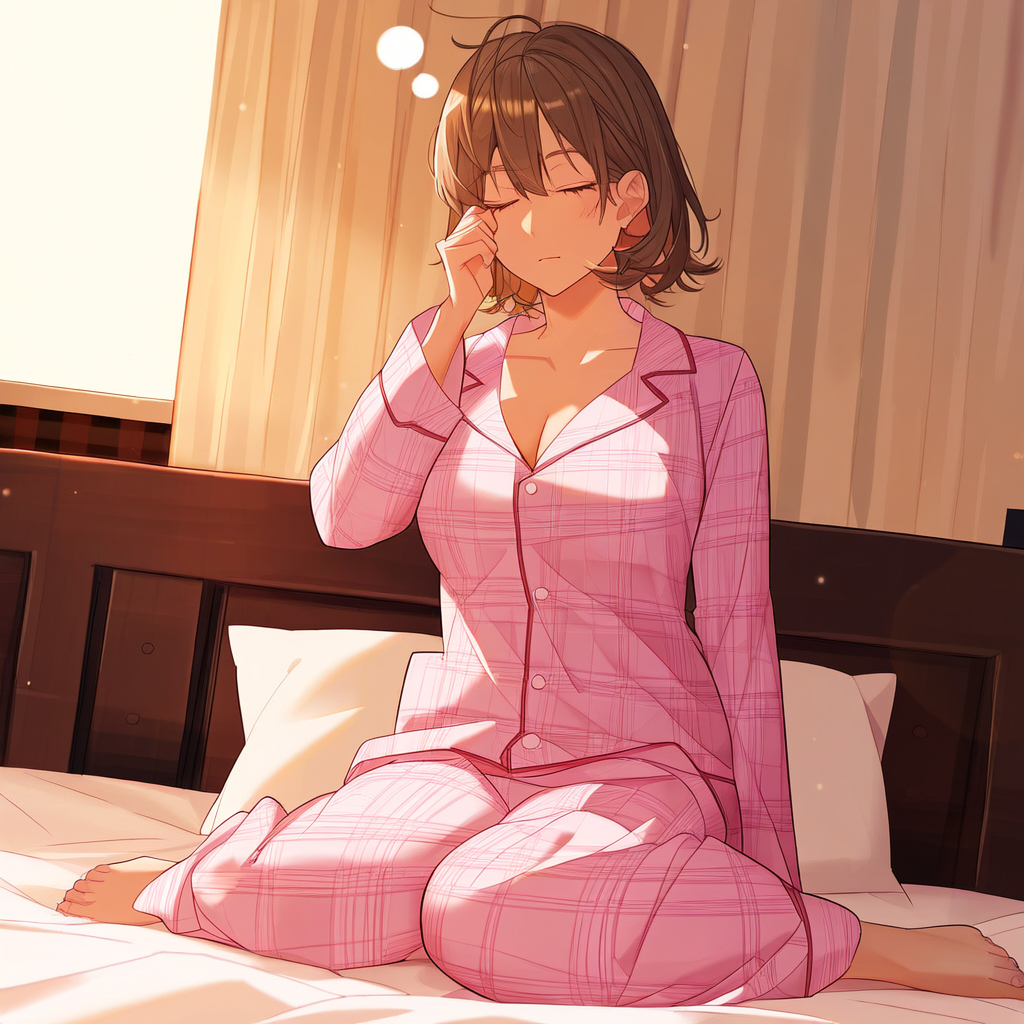 お母さんはまだ眠い