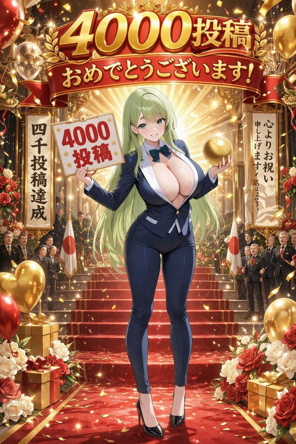 「四千投稿 お目出度き事に御座います」