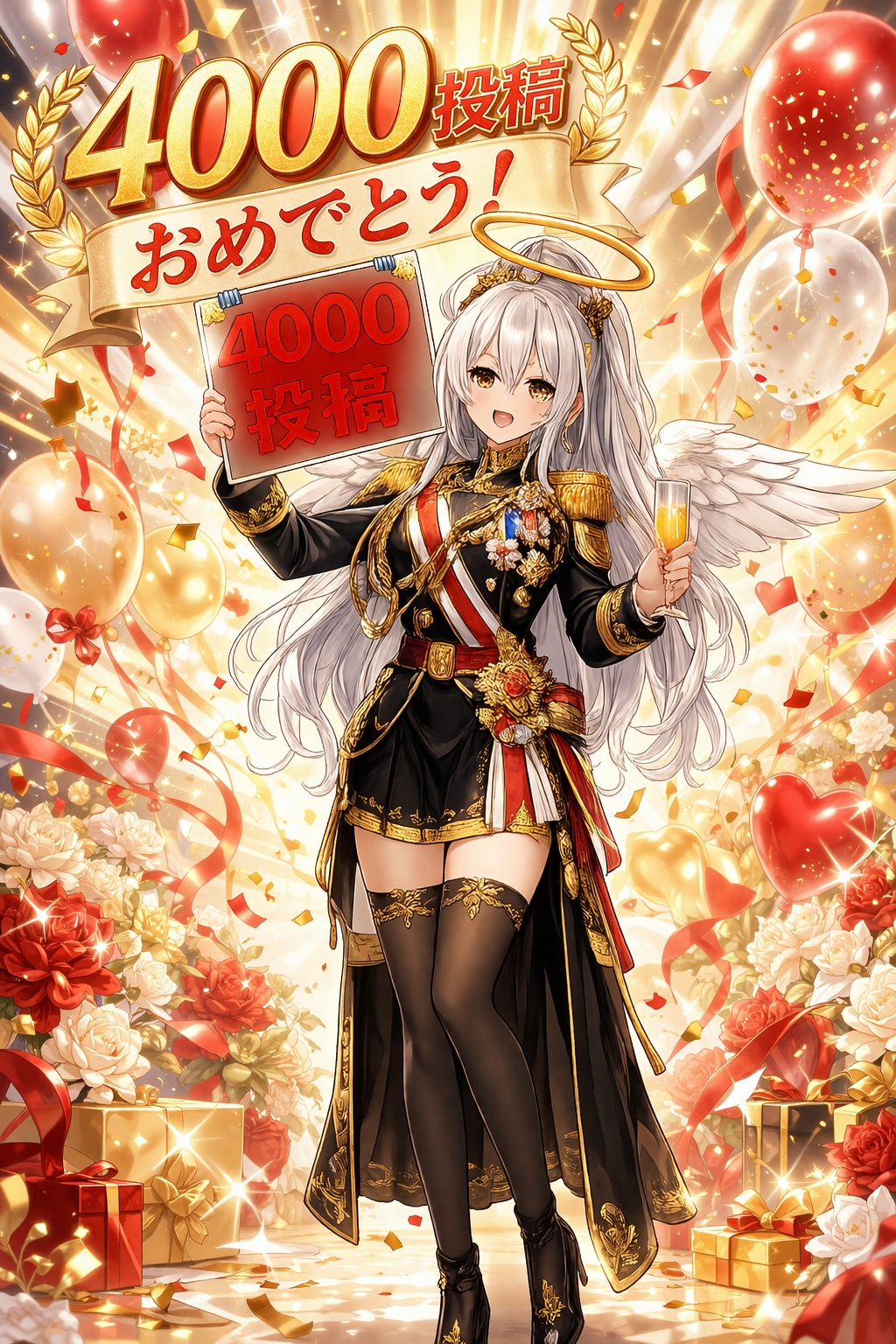 「四千投稿 お目出度き事に御座います」