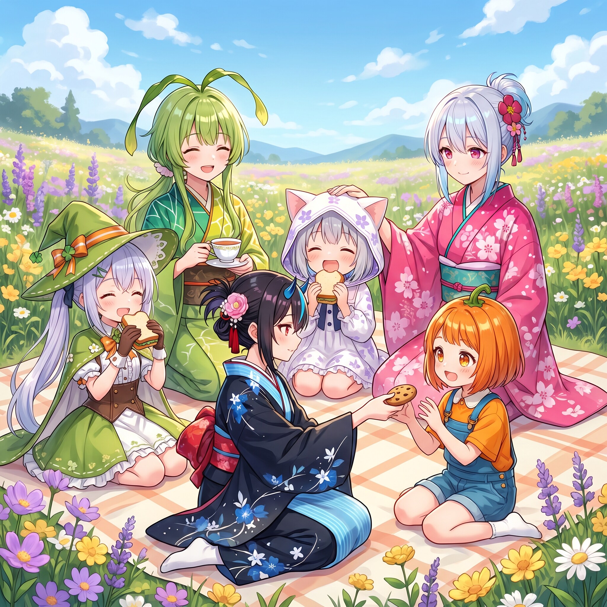 皆んなでピクニック | の人気AIイラスト・グラビア