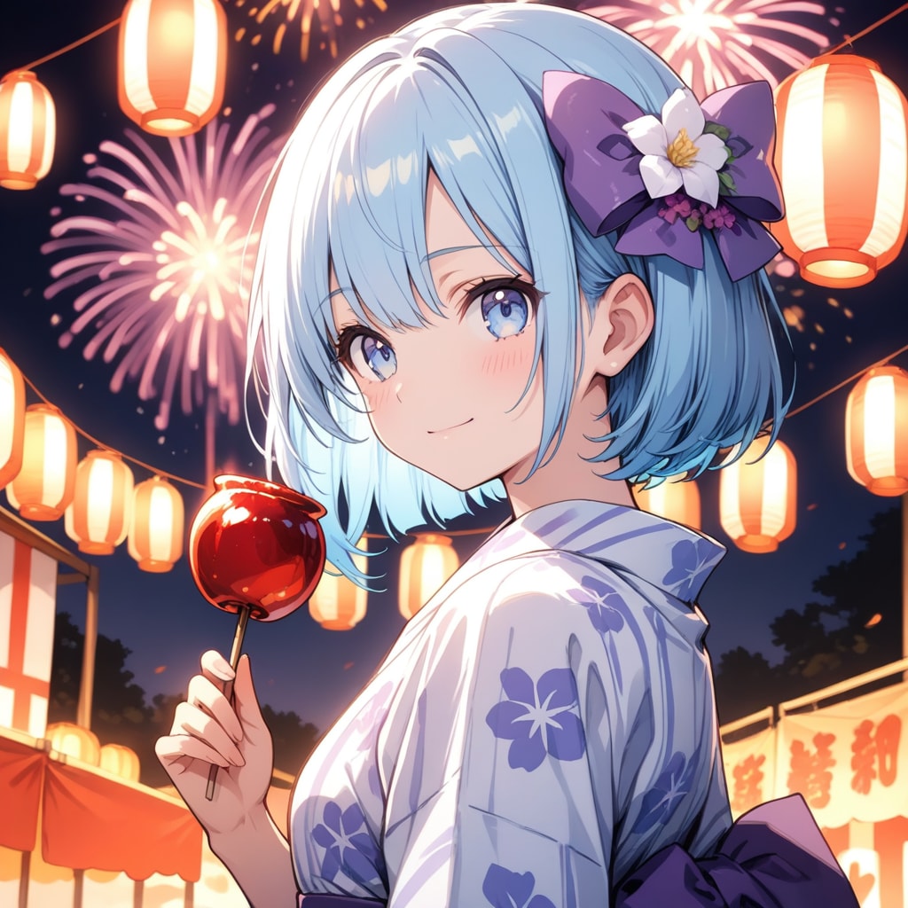 浴衣でおまつりへ