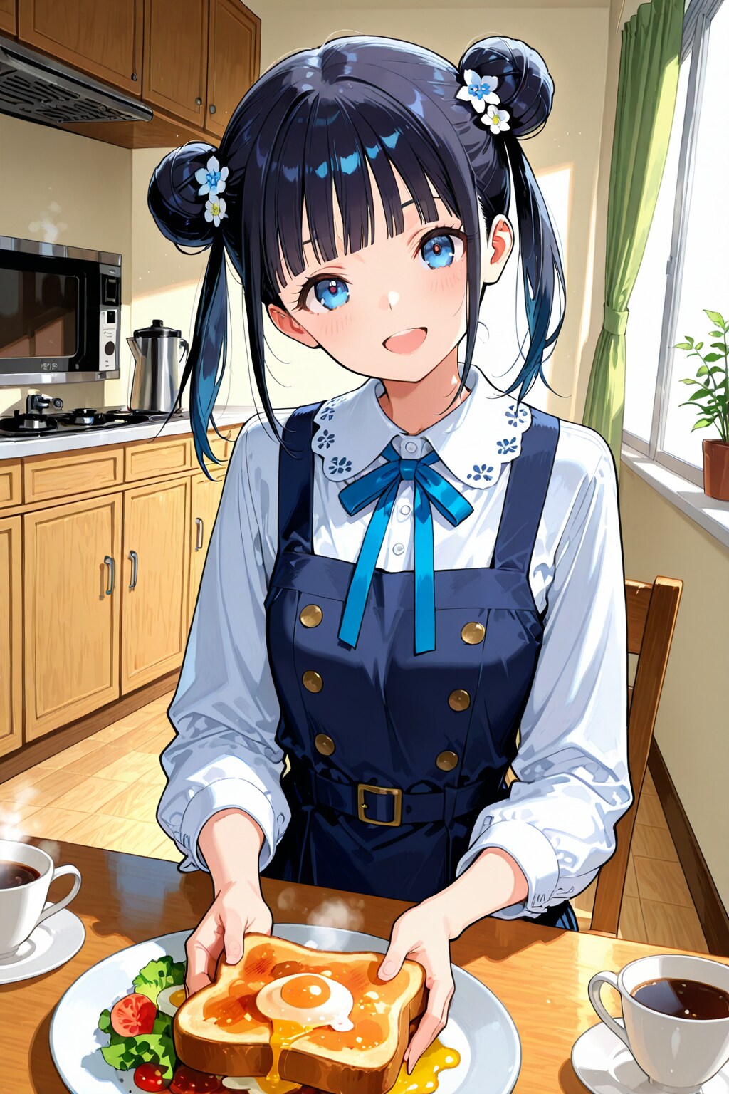 おだんごちゃん🍡✨と朝ごはん🍚✨　9/30 | の人気AIイラスト・グラビア