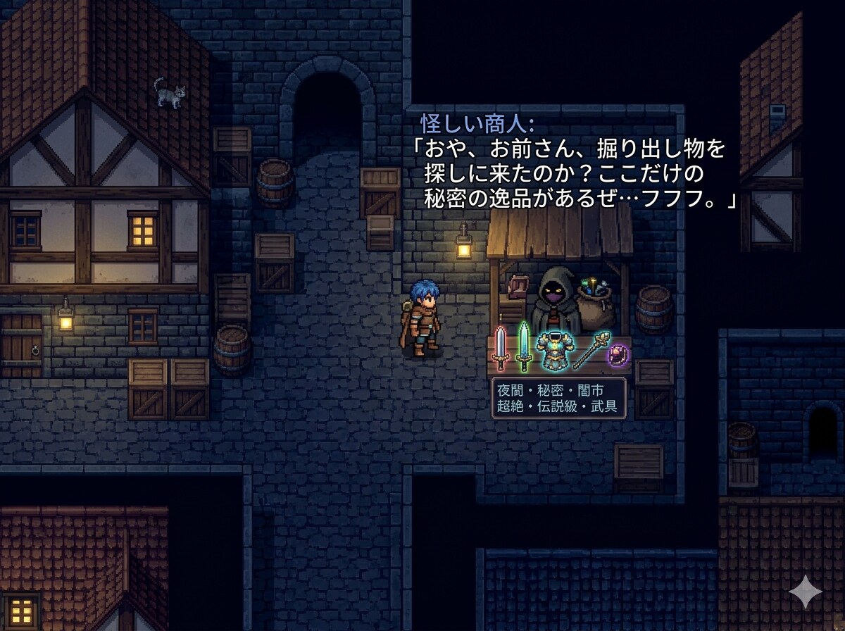 路地裏にいる闇商人