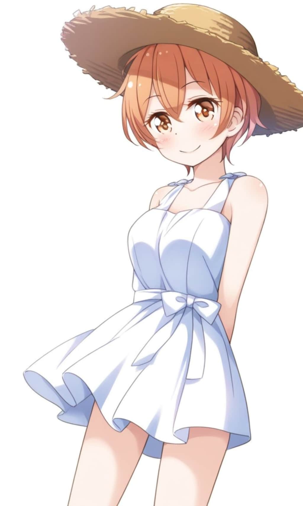 北沢はぐみ 麦わら帽子とワンピース