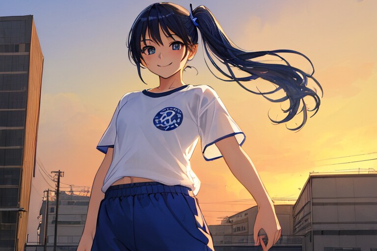 イラスト：体操服の少女5