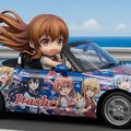 美少女フィギュアちゃんが痛車を運転♪ 3枚目
