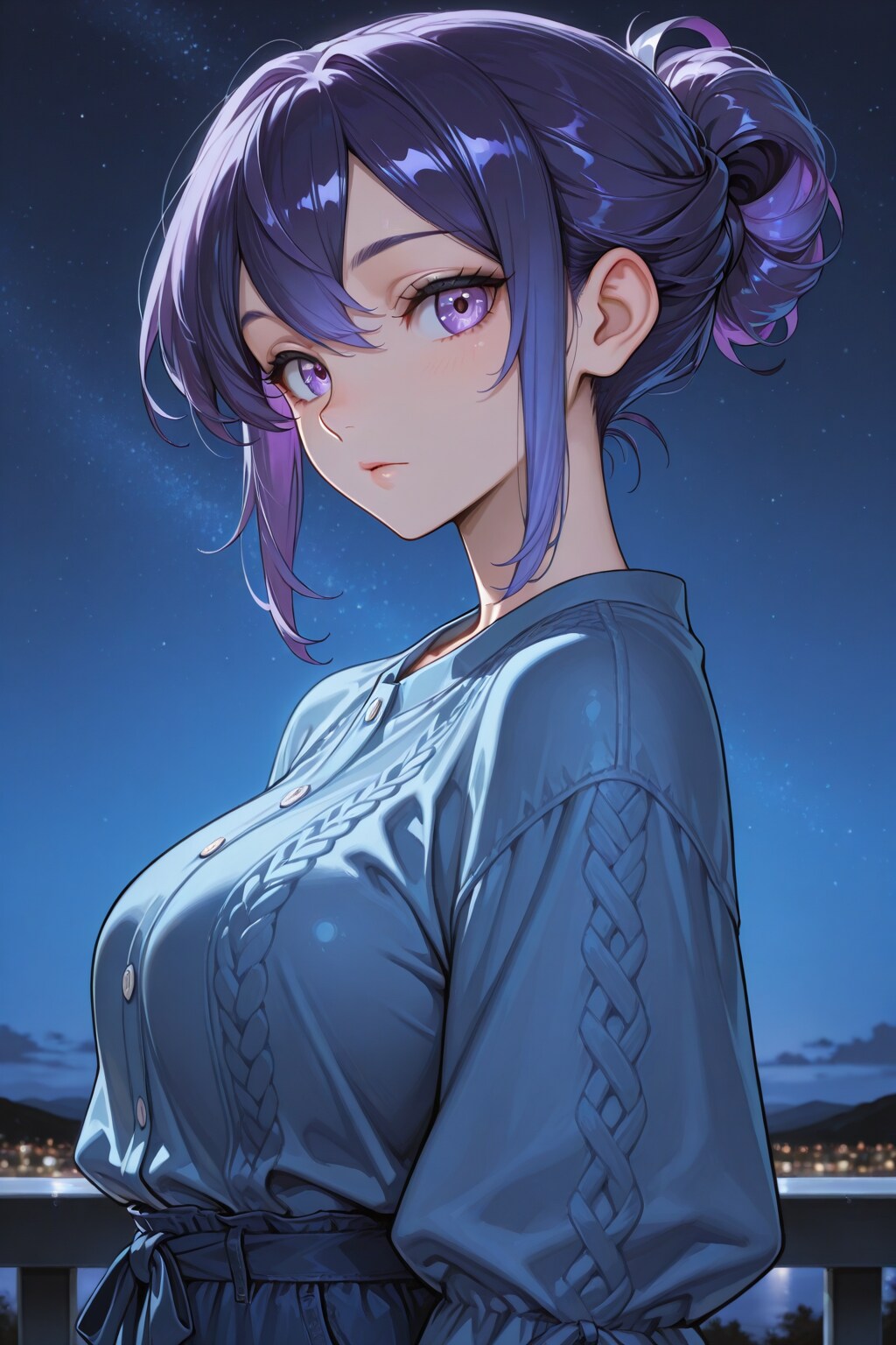 夜空の女性