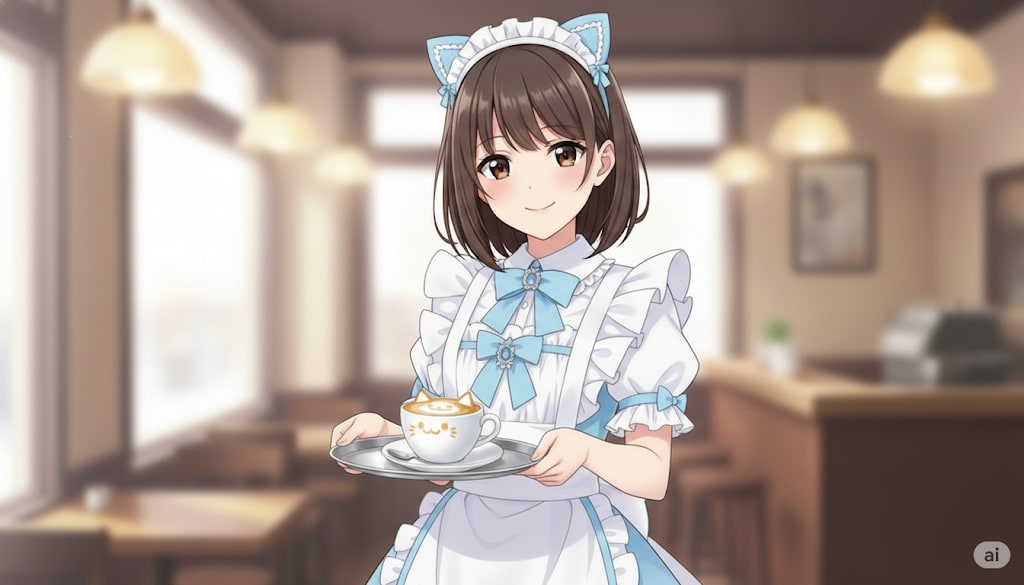 【看板娘】Nina, the Nine-Tailed Fox Maid | の人気AIイラスト・グラビア