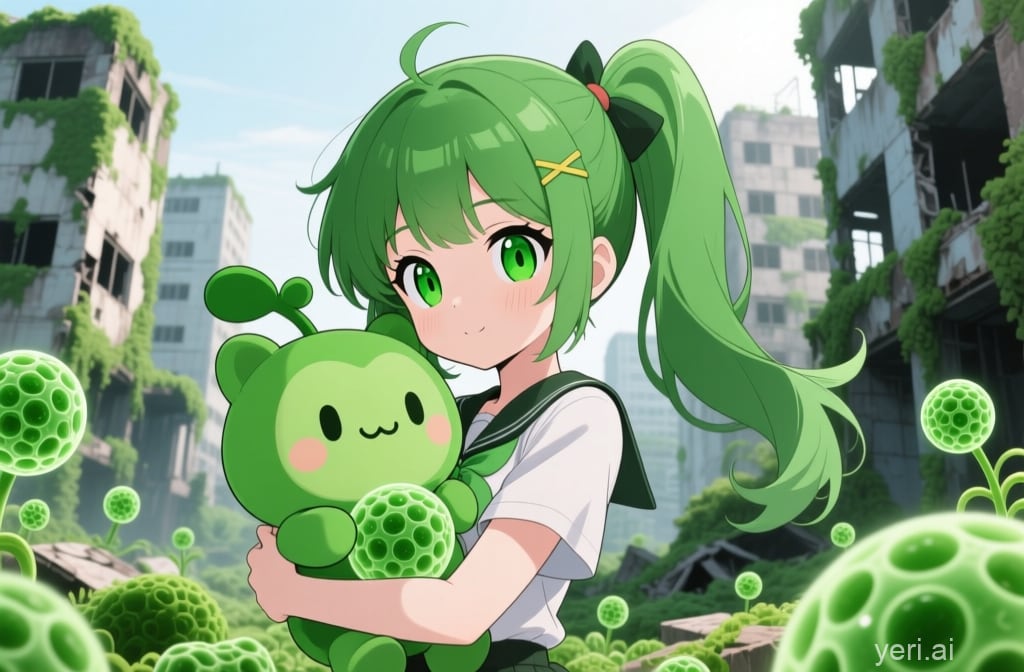 緑ぽにちゃんと ベジグリーン | の人気AIイラスト・グラビア