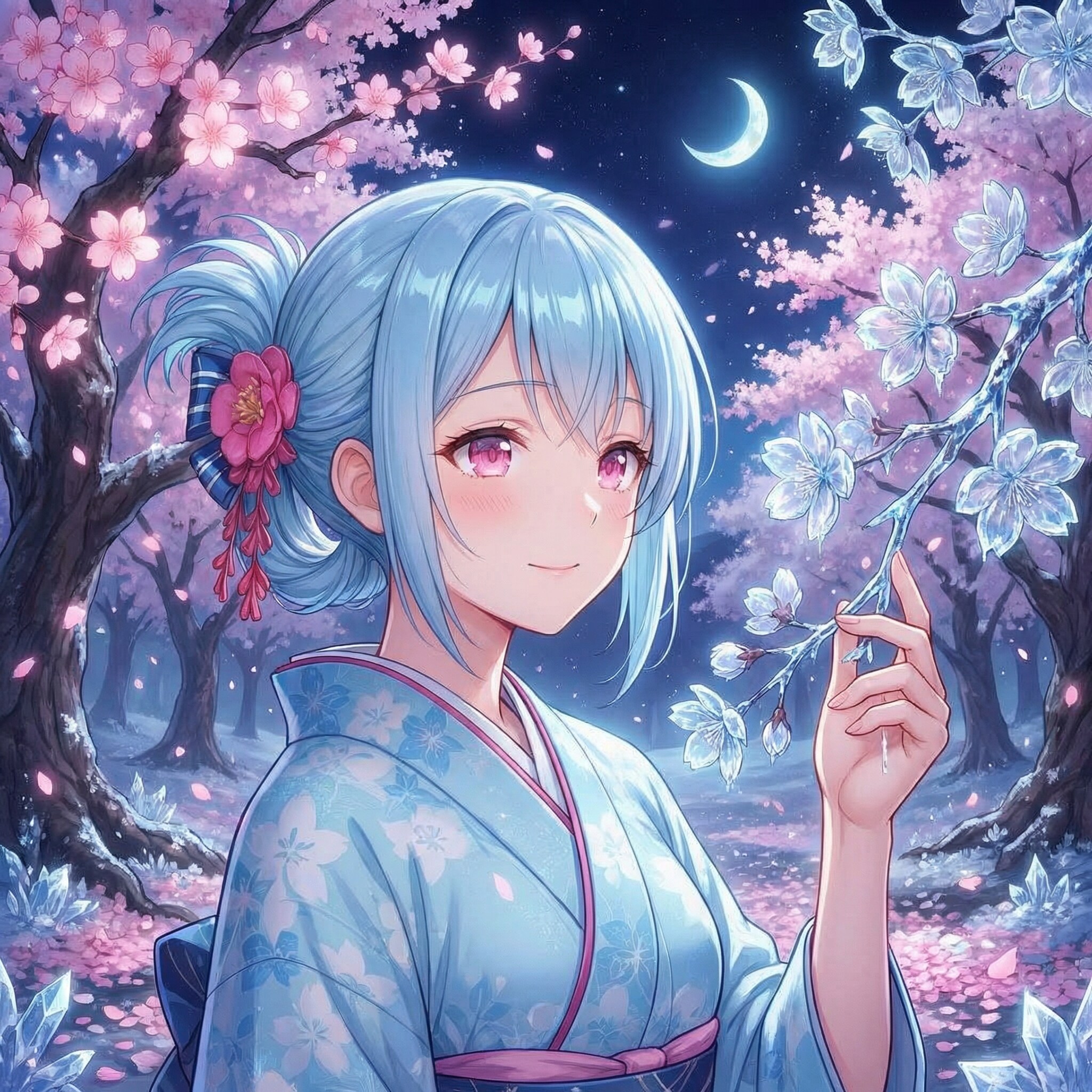 雪女さんが見せる幻想的な世界