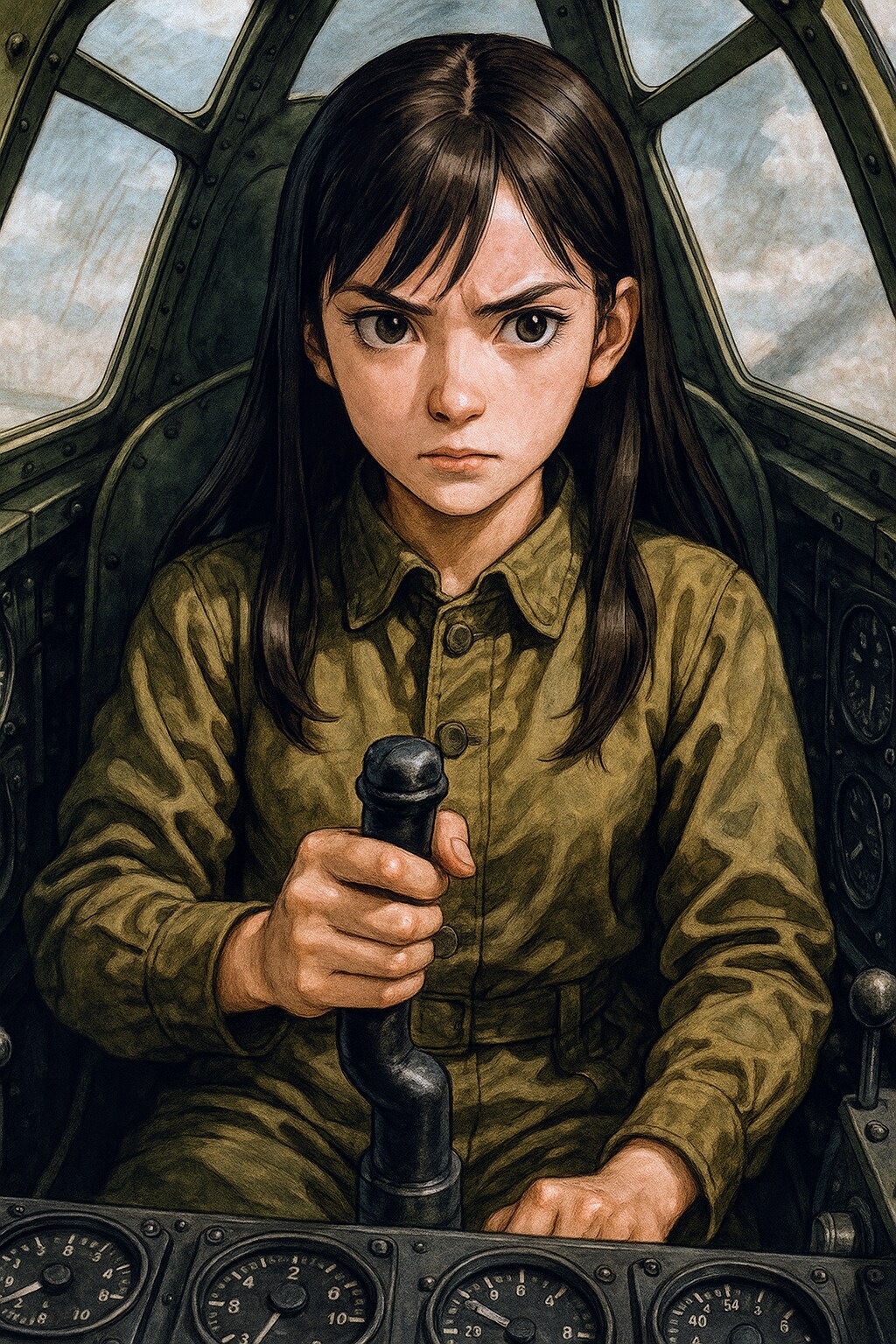 零戦のコクピットお姉やん