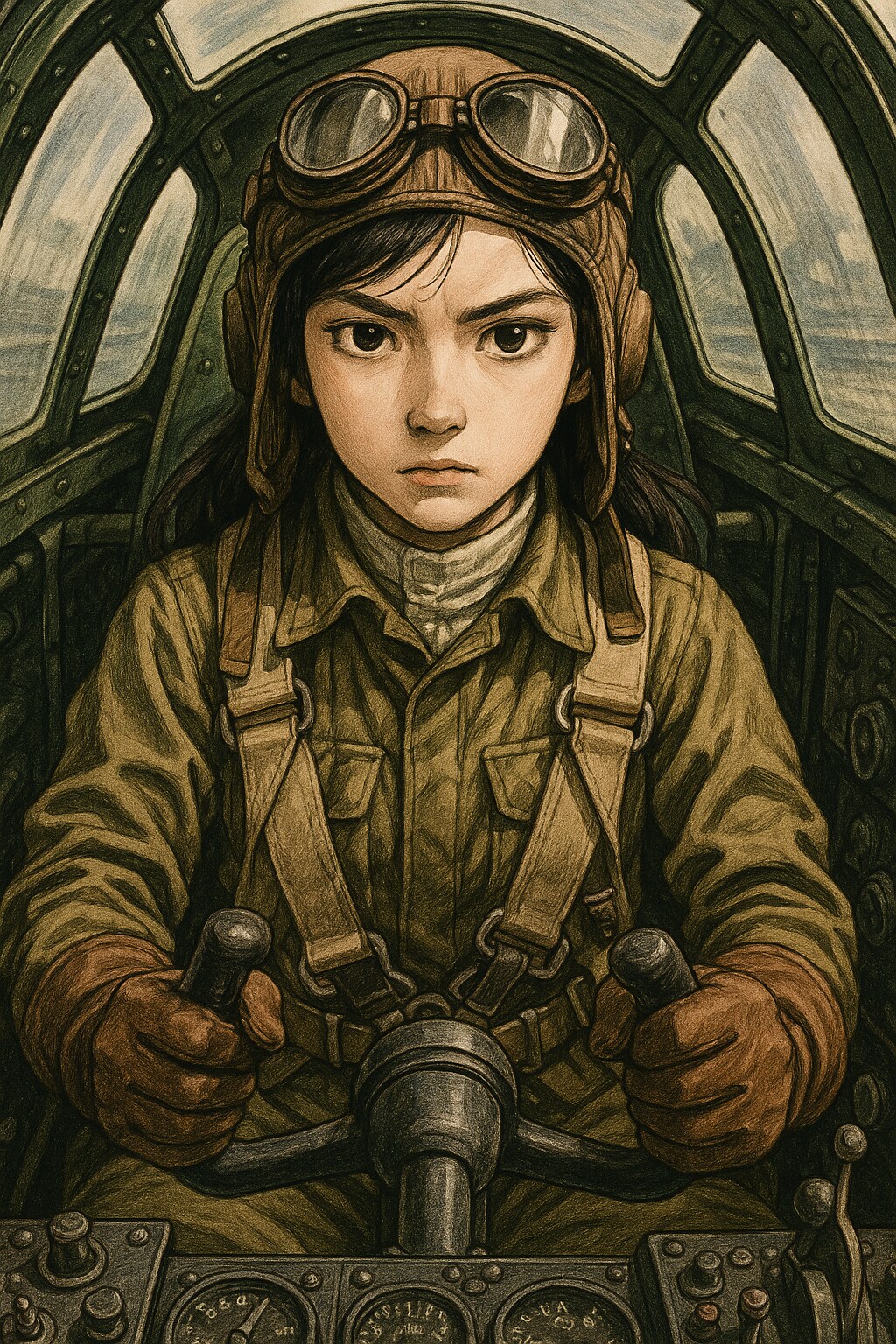 零戦のコクピットお姉やん