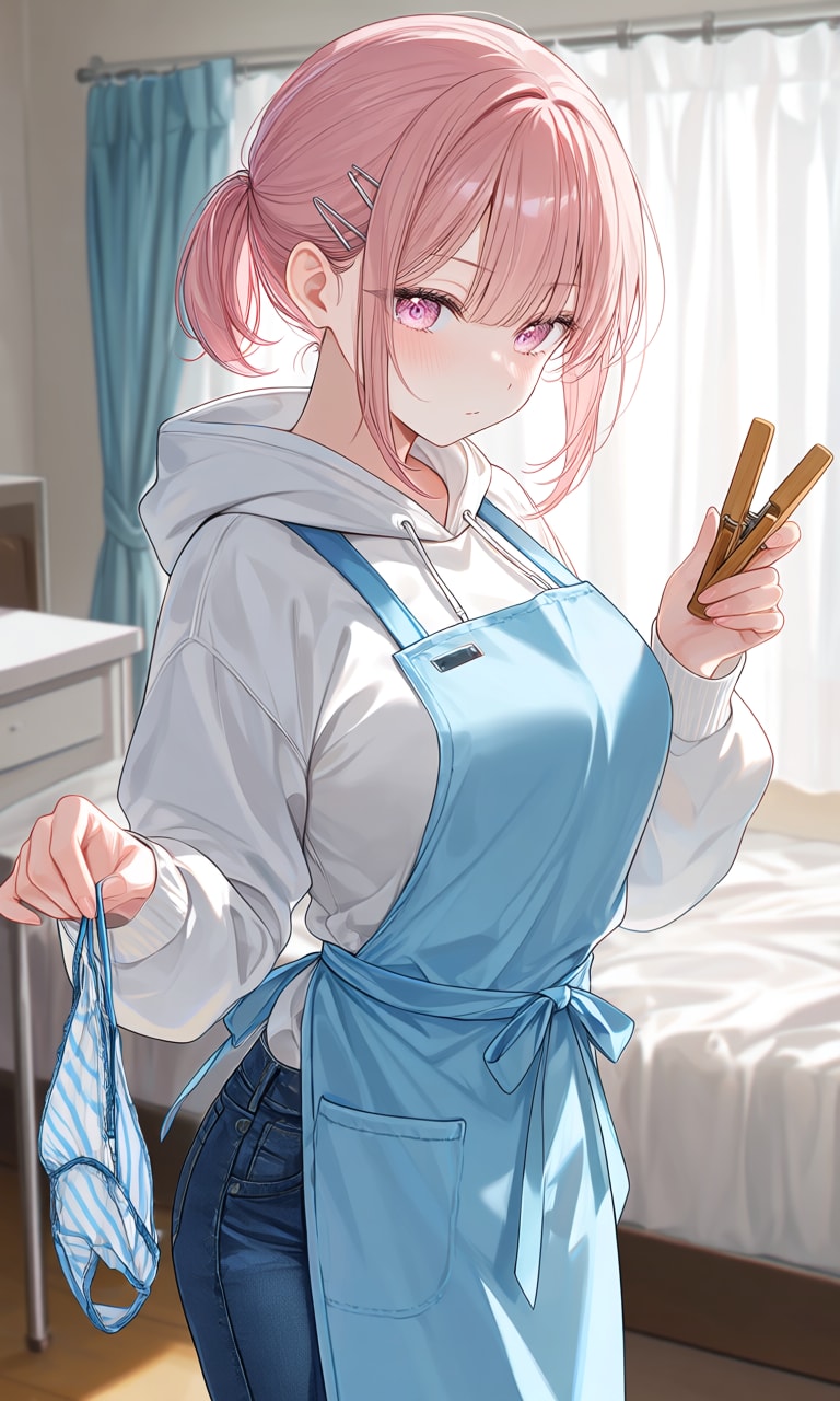 【人妻】部屋干しのトメ