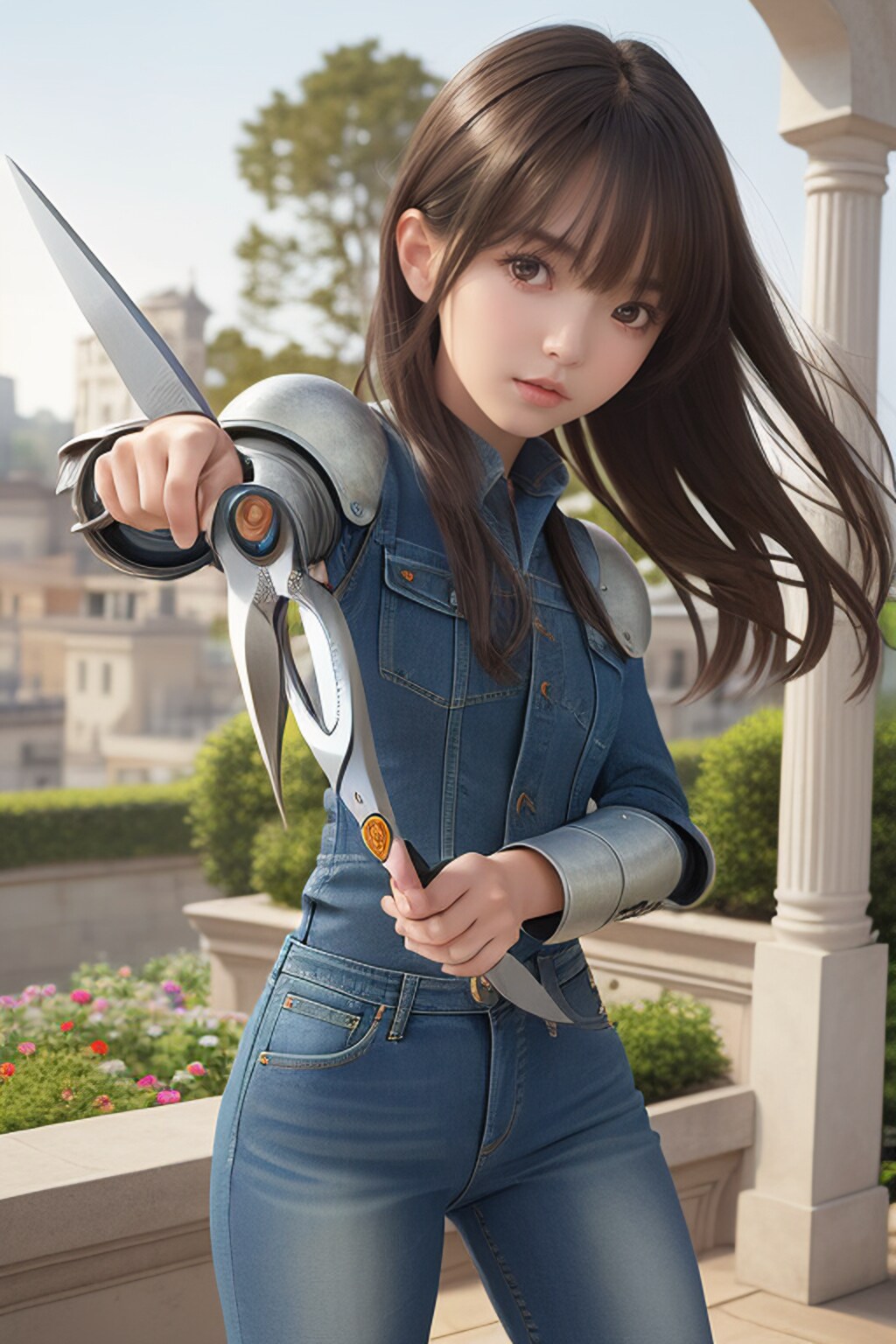 庭園を守るデニムの戦士 (ani2real)