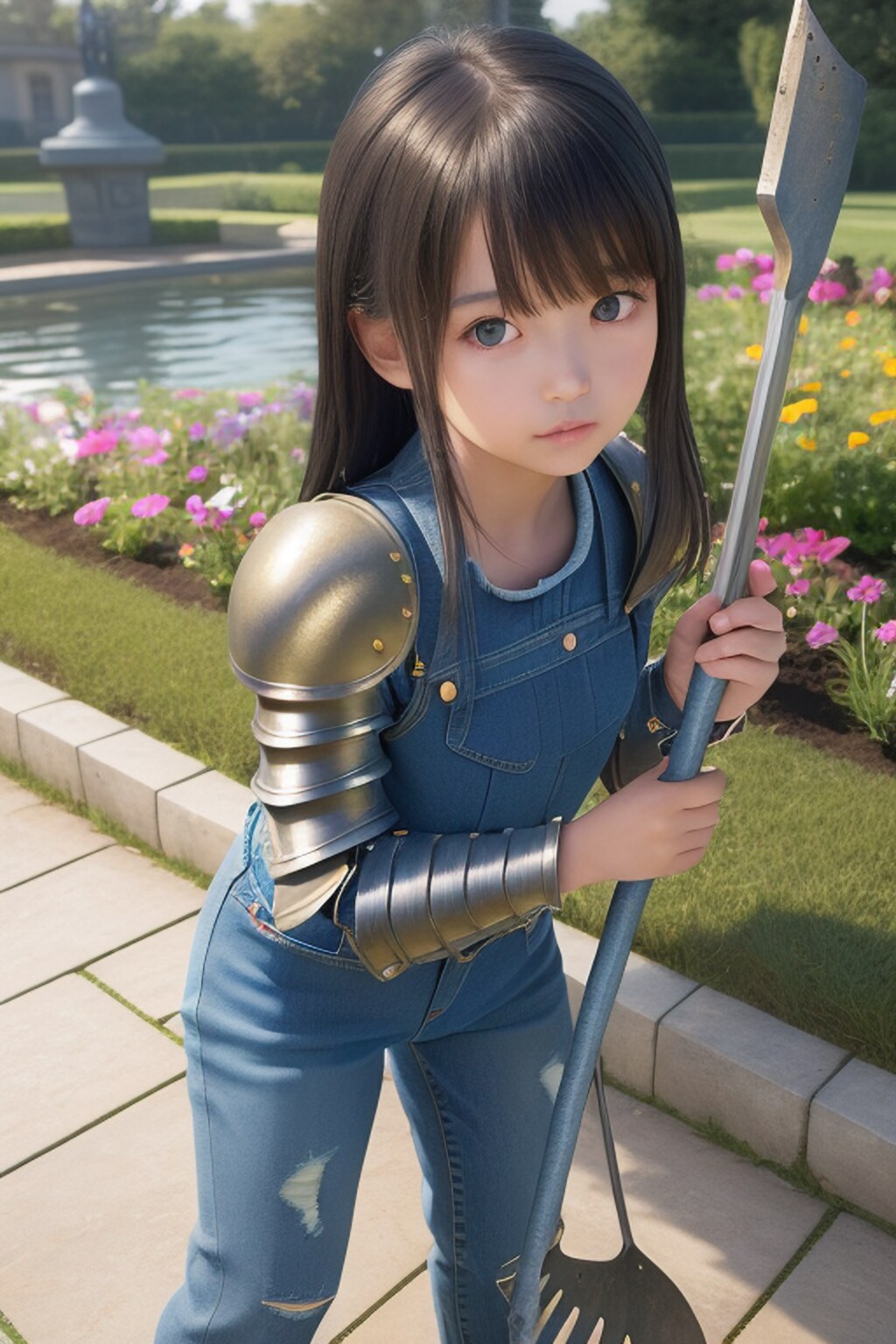 庭園を守るデニムの戦士 (ani2real)