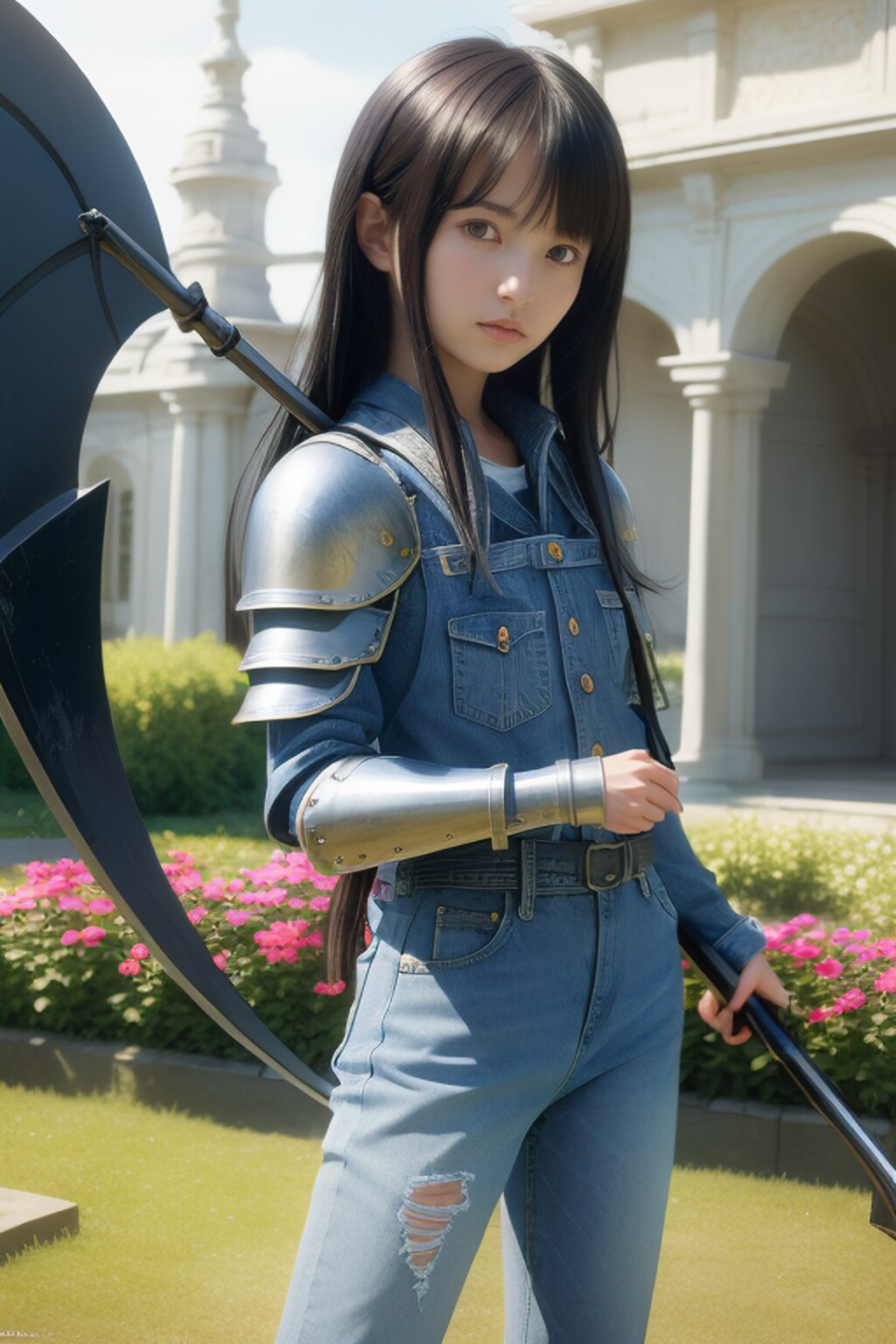 庭園を守るデニムの戦士 (ani2real)