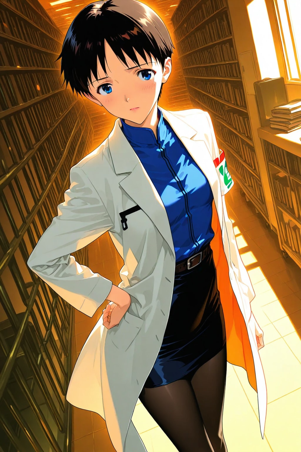 リツコのイタズラで女装中のシンジ