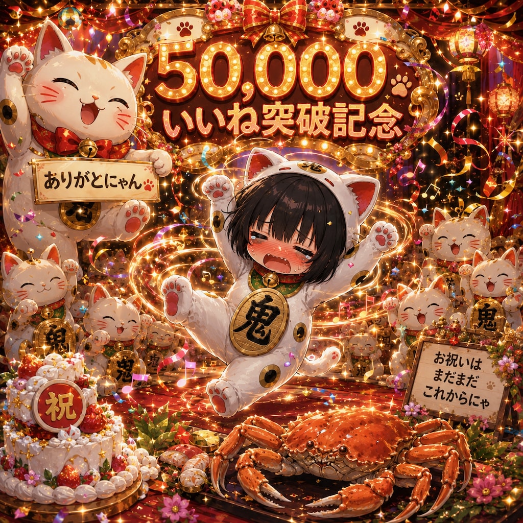 にいちゃん、50,000いいね突破したよぅ…