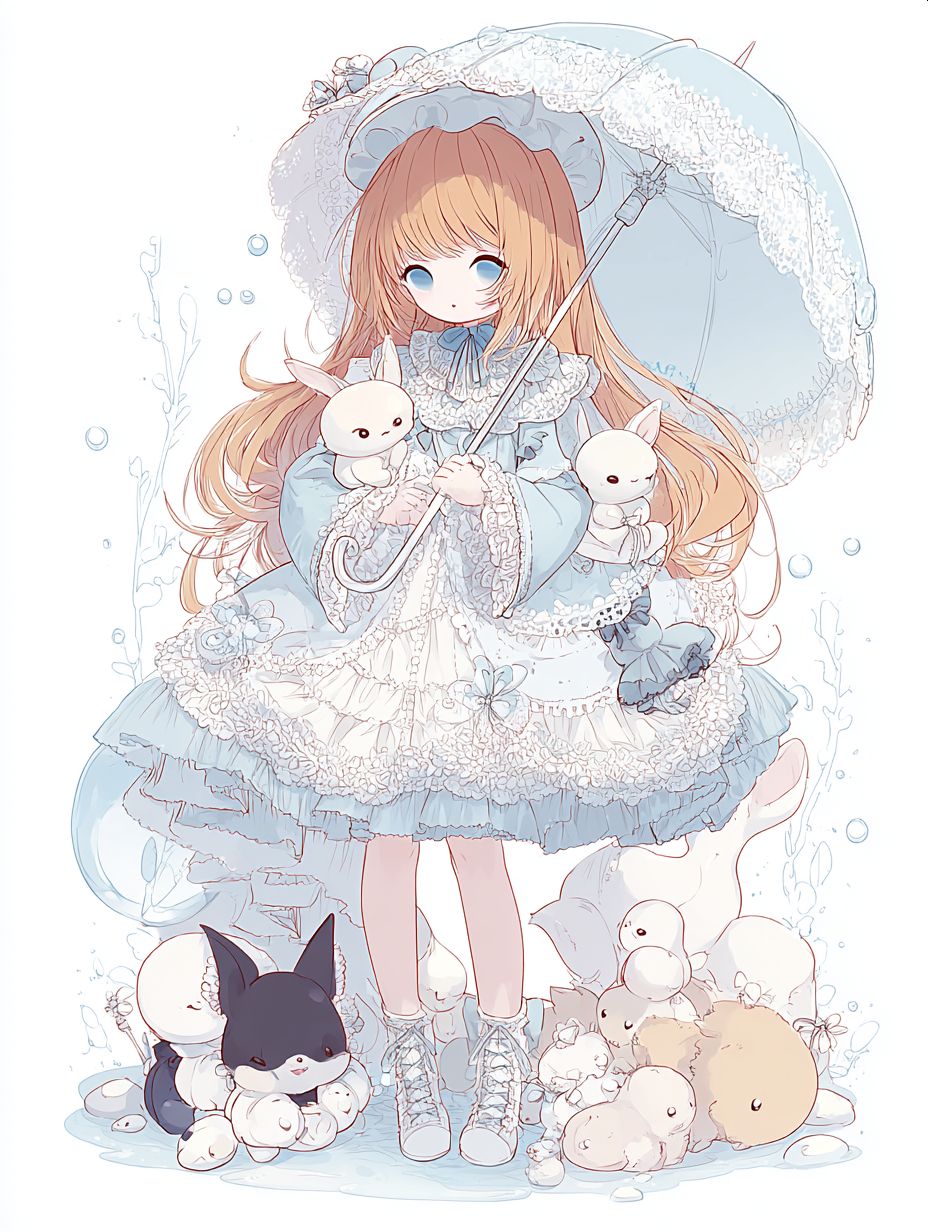 オレンジの髪の女の子 | の人気AIイラスト・グラビア