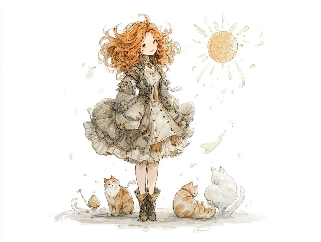 オレンジの髪の女の子