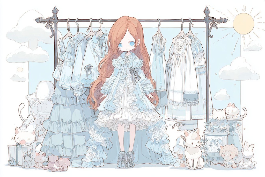 オレンジの髪の女の子