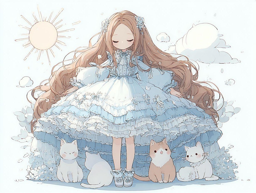 オレンジの髪の女の子