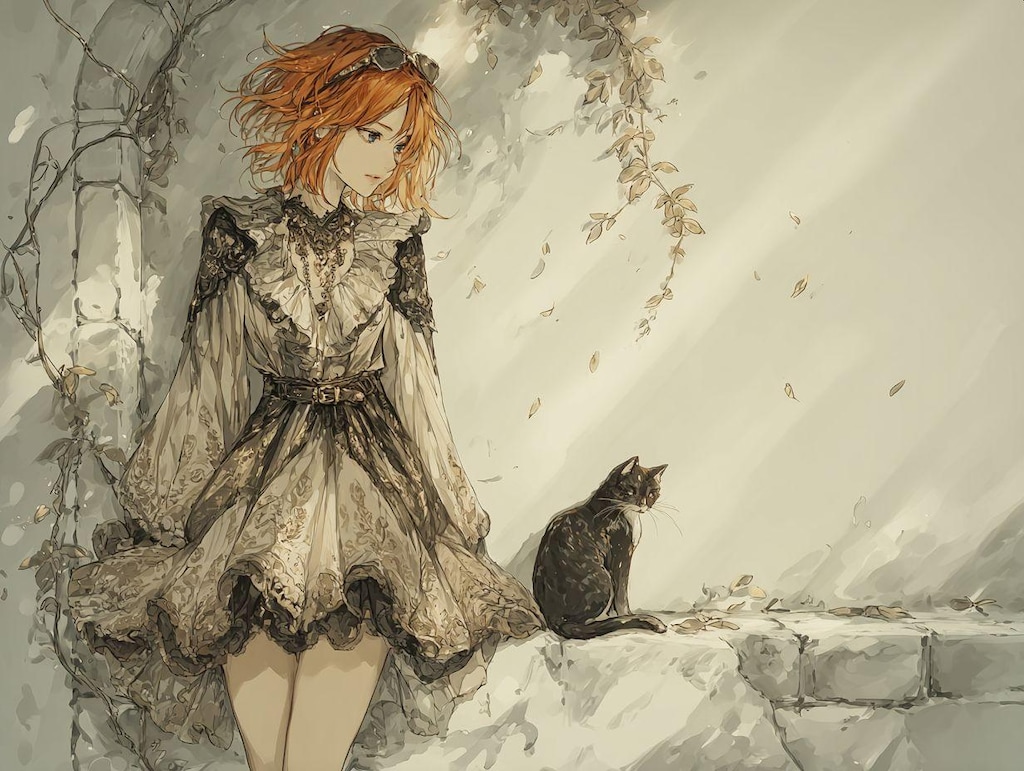 オレンジの髪の女の子