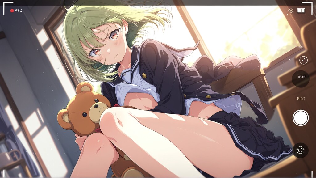 制服姿の男の娘