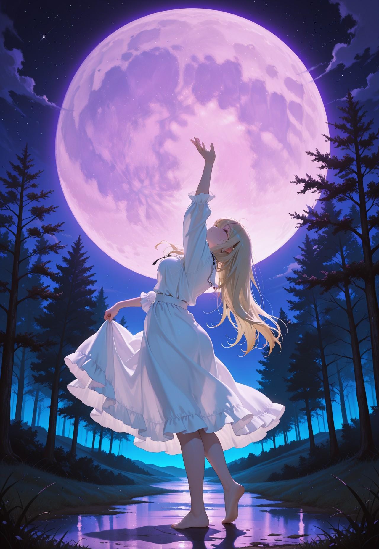 Under a violet moon | の人気AIイラスト・グラビア