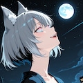 人狼娘と月夜 4枚目