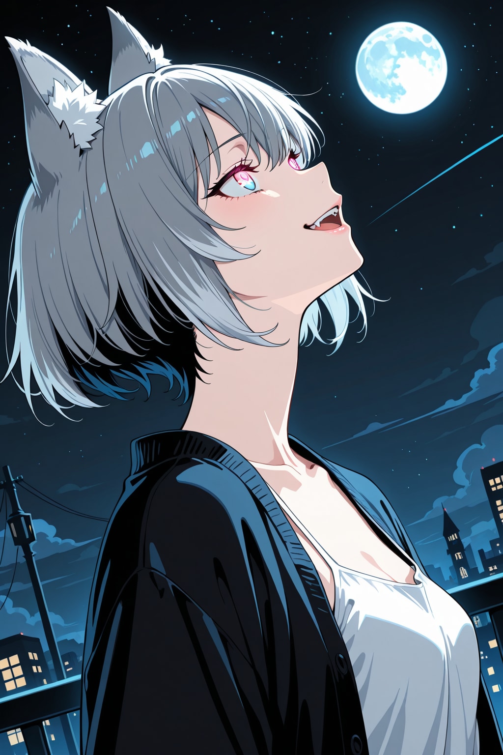 人狼娘と月夜