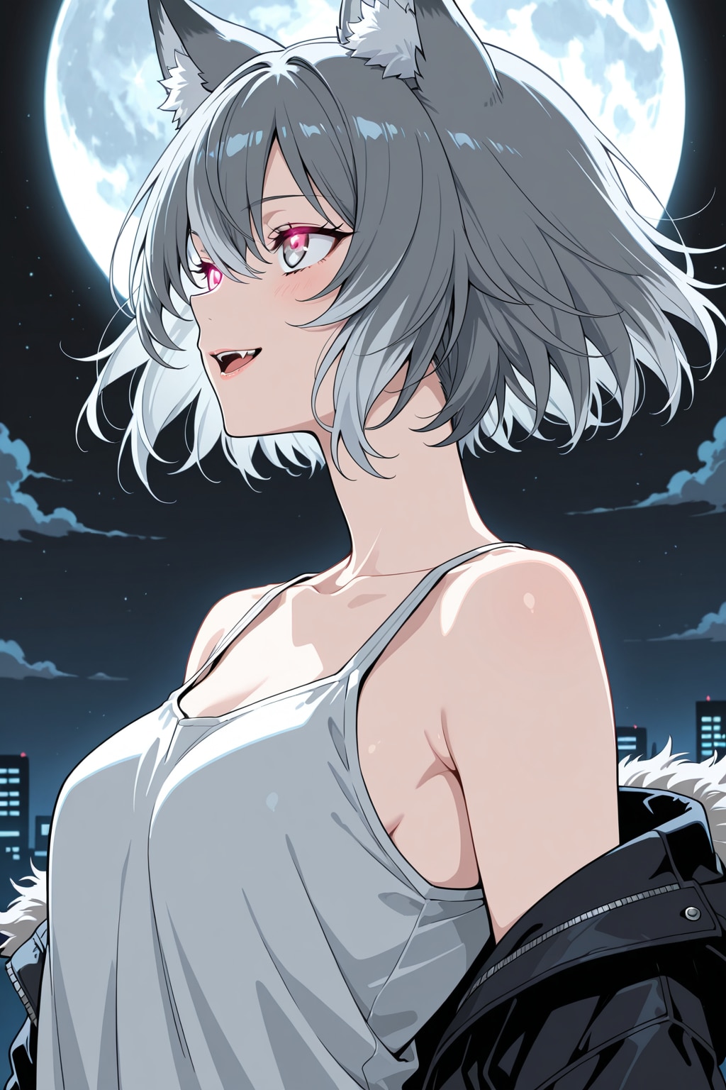 人狼娘と月夜