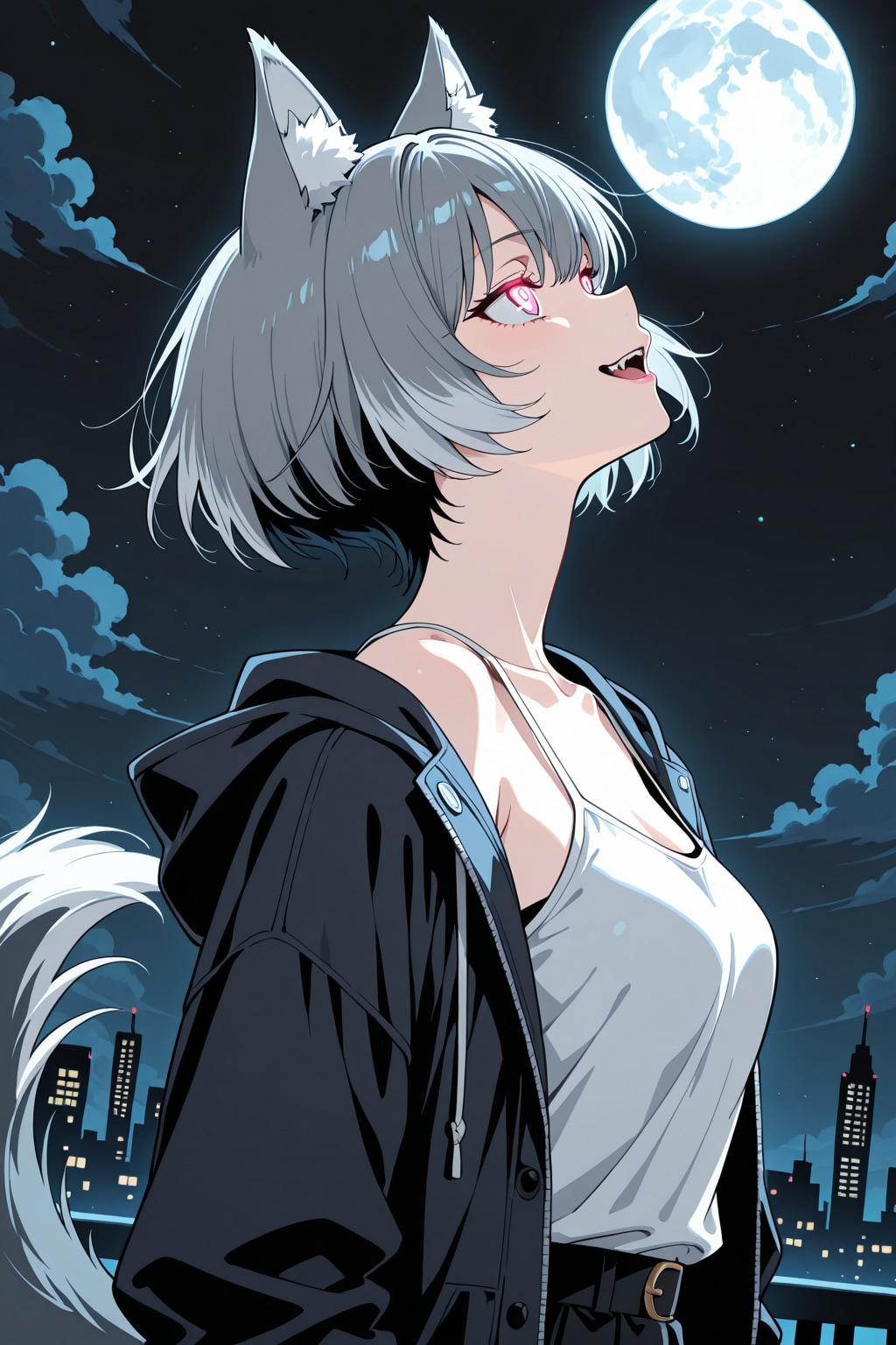 人狼娘と月夜