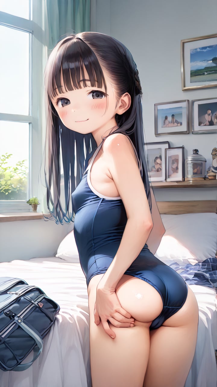 【サンプル】スク水の〇リJ〇ちゃんたちがおっぱい＆おしり強調で誘惑（12枚）