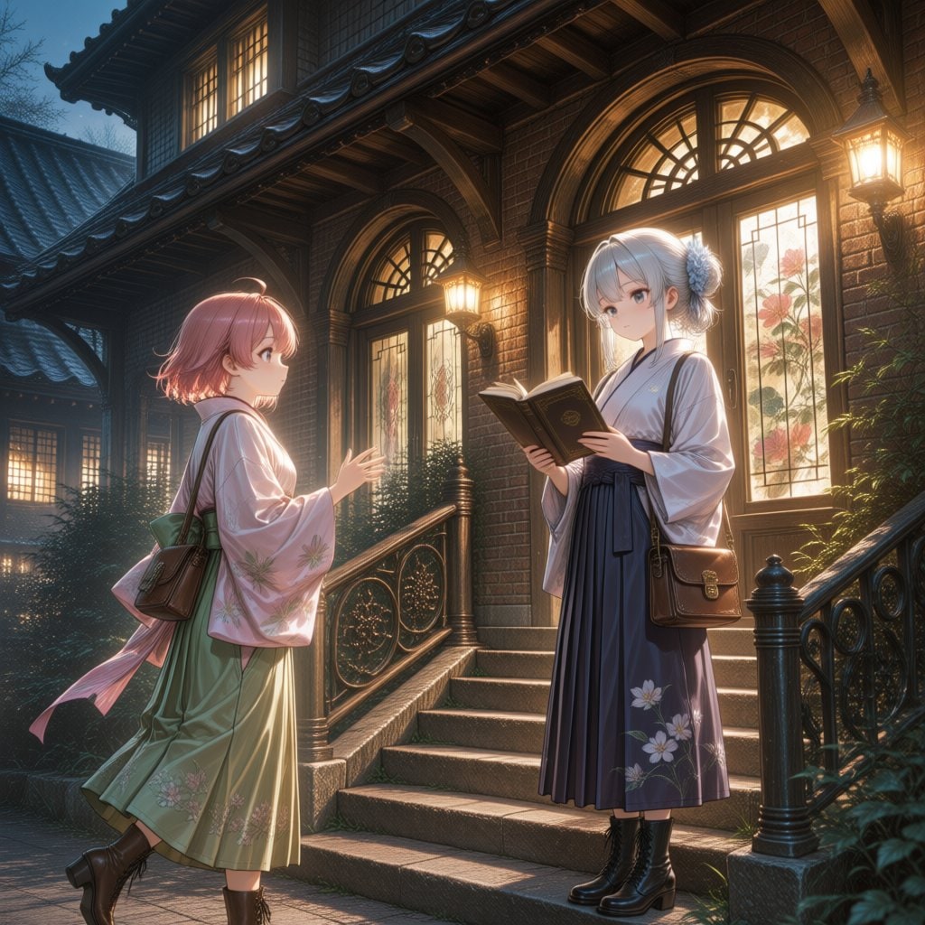 女学生の待ち合わせと喫茶店 | の人気AIイラスト・グラビア